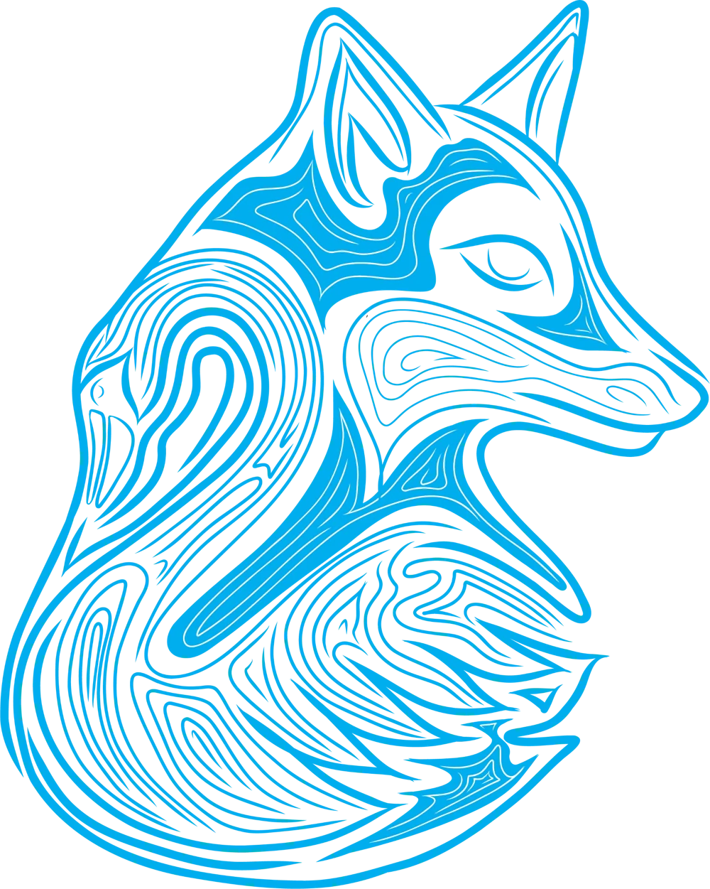 The hand-drawn Perspection FoxSwan artwork